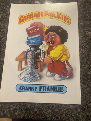 GARBAGE PAIL KIDS #18 CRANKY FRANKIE 1986 GIANT STICKER CARD