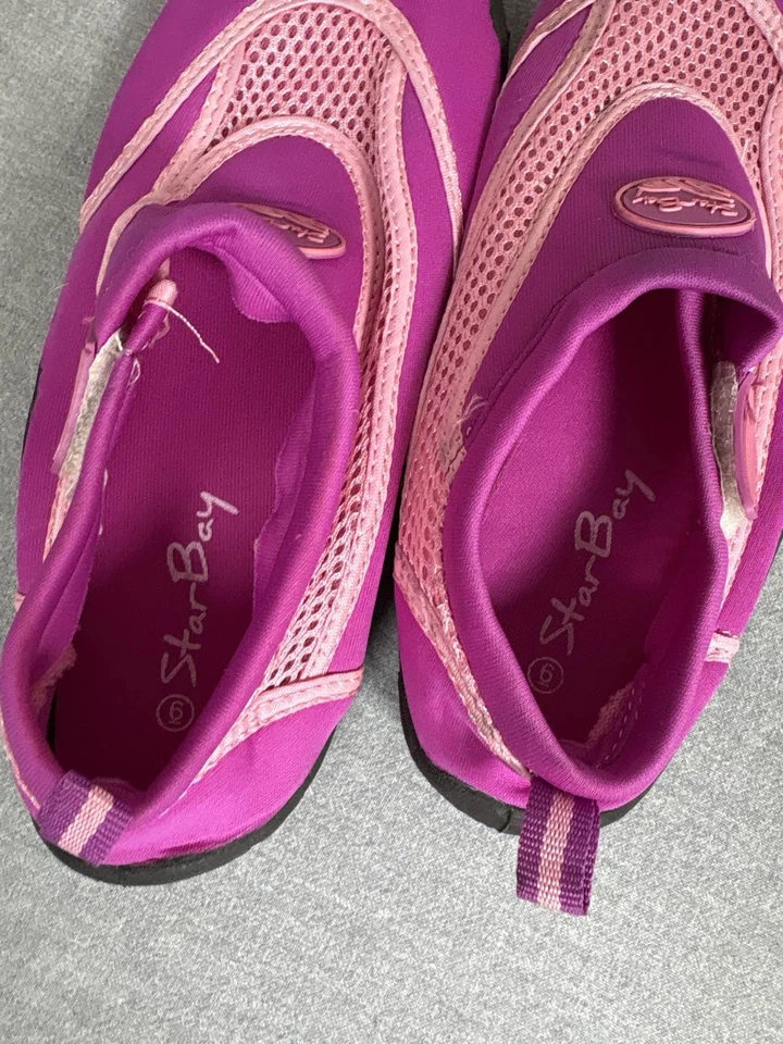 Calcetines acuáticos rosas Star Bay para mujer zapatos sin cordones playa piscina talla 6 Foto 2 de 3