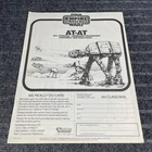 Vintage Star Wars AT-AT Vehicle Assembly Instructions Sheet Kenner Original 1981