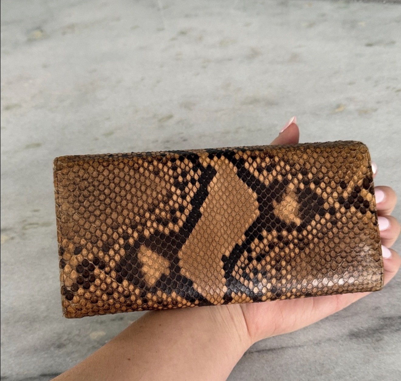Prada Python Long Wallet EUC Rare Stunning - image 3