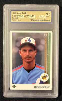 Randy Johnson RC 1989 Upper Deck Baseball #25 USA Graded 9.0 Mint