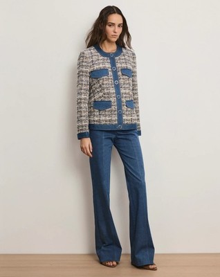 NEW AUTH VERONICA BEARD Ainslie Tweed Jacket,  Cotton-Blend, Size 10