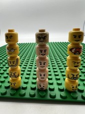 Lego Head Lot of 15 Mixed Themes Lego Minifigure Parts Lego Heads Used LOT 11
