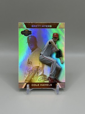 Cole Hamels & Brett Myers 2007 Topps Co-Signers HYPER SILVER BRONZE /50 #62