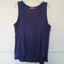 Natori Josie Swing Tank Lounge Pajama Top Color Blue Size M Medium