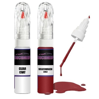Lackstift für VOLKSWAGEN AURORA RED CHROMA L0G3 Klarlack Pinsel Kratzer Fix Kit