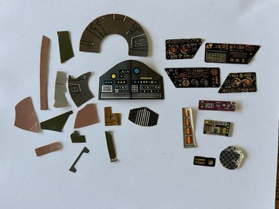 STAR WARS SLAVE 1 USED DECALS & OTHERS X24 KENNER VINTAGE 1978 1981 ANH ESB ROTJ