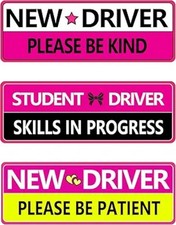 3pcs New Driver Magnet for Car, Please Be Patient Student Driver New Drive 2