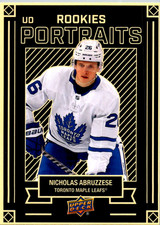 2022-23 Upper Deck UD Portraits Nicholas Abruzzese Toronto Maple Leafs #P-41