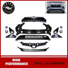 New Complete Front Bumper Assembly 13pcs Fits 2020-2023 Toyota Highlander
