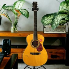 Hollow Body Solid Spruce Top OM42 Acoustic Electric Guitar Abalone Inlay 301