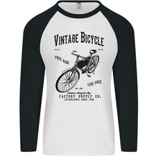 Vintage Fahrrad Cyclist Retro Bike Herren L/S Baseball