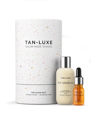 Tan-Luxe The Glow Edit Tanning Set Lotion + The Face Illuminating NEW NIB