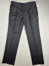 Jos A Bank Signature Suit Dress Pants Mens 44 42 Navy Pinstripe 100 Wool NWT