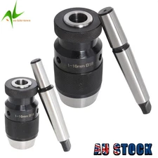 MT2/MT3-B18 1-16mm Keyless Precision Self Tighten Lathe Drill Chuck+Taper Arbor