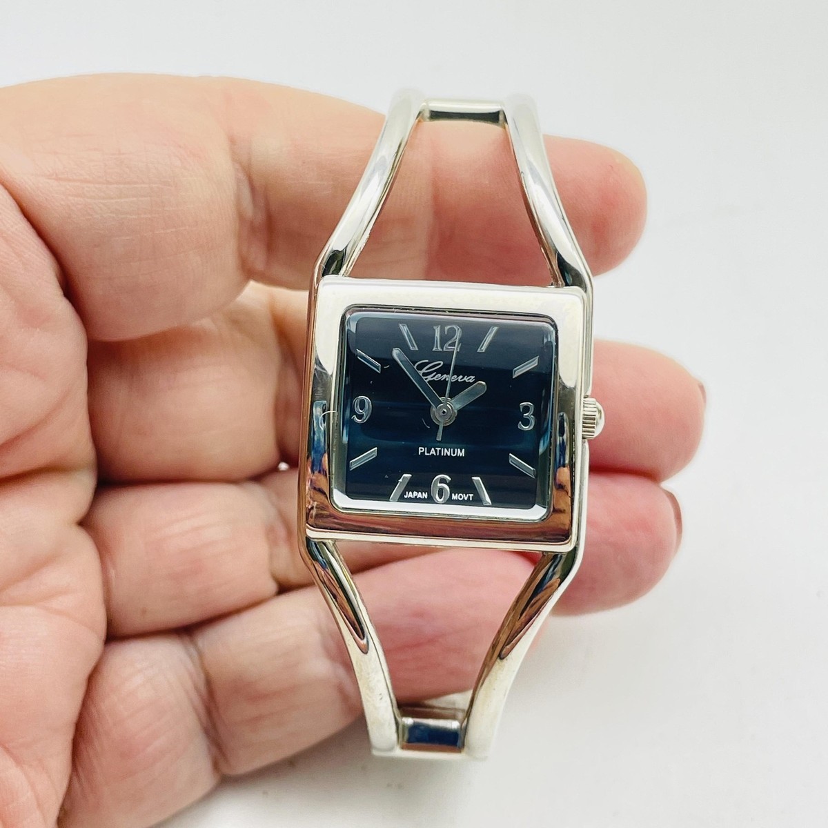 Wrist Watch Geneva Platinum Watch Japan Movement Geneva Platinum