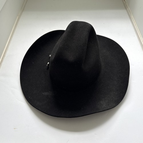 Serratelli Hat Company 6X Beaver Felt Blend Cowboy Western Black Hat - Picture 4 of 15