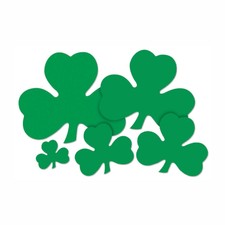 Beistle Green Shamrock Cutout - St. Patricks Party Supply Decoration