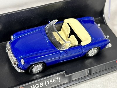 1/43 Scale 1967 MGB Roadster Model Car in BLUE Still in Original Display Case