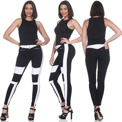 Damen Skinny Jeggings Slim Fit Hose Röhren Treggings Leggings Stretch Hüfthose - Bild 1 von 4
