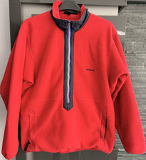 Vintage Patagonia USA Made Red Synchilla 1/2 Zip Fleece Pullover Large 90s Rare