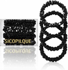 Premium Silk Scrunchies, 100 Mulberry Silk Hair Ties, 4 Pack