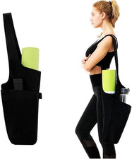 Yoga Mat Bag, Yoga Exercise Mat Canvas Foldable Mat Tote Shoulder Carrier Bag wi