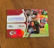 Eric Berry 2017 Panini Certified Shutdown Red CS-EB Tennessee Chiefs /99