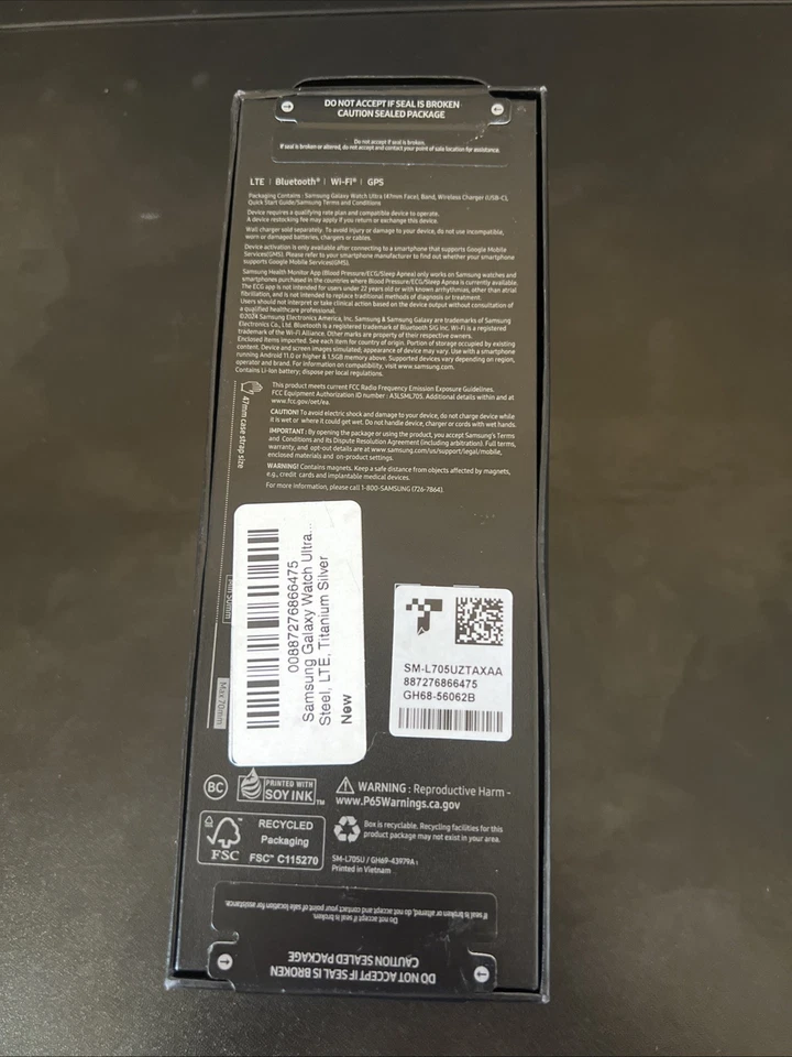 Samsung Galaxy Watch Ultra 47mm LTE Titanium Silver - 2024 New, Sealed Unopened - Image 2 of 2