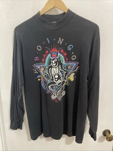 New ListingVintage 1990s Oingo Boingo Tour Shirt Sz L Long S 1990s vintage concert t-shirt, vintage, single stitch, B+ condition