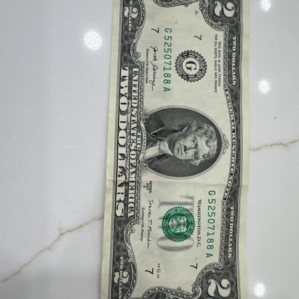 RARE 1776 2 DOLLAR BILL L 2003 SERIES - Image 4 of 4