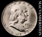 1952-D Franklin Half Dollar- FBL- Choice Gem Brilliant Unc+++ Luster #K584