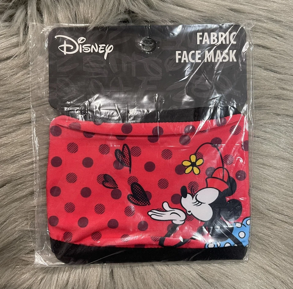 New Disney Minnie Mouse Fabric Face Mask Womens 14yrs + Cute! - Image 2 of 4