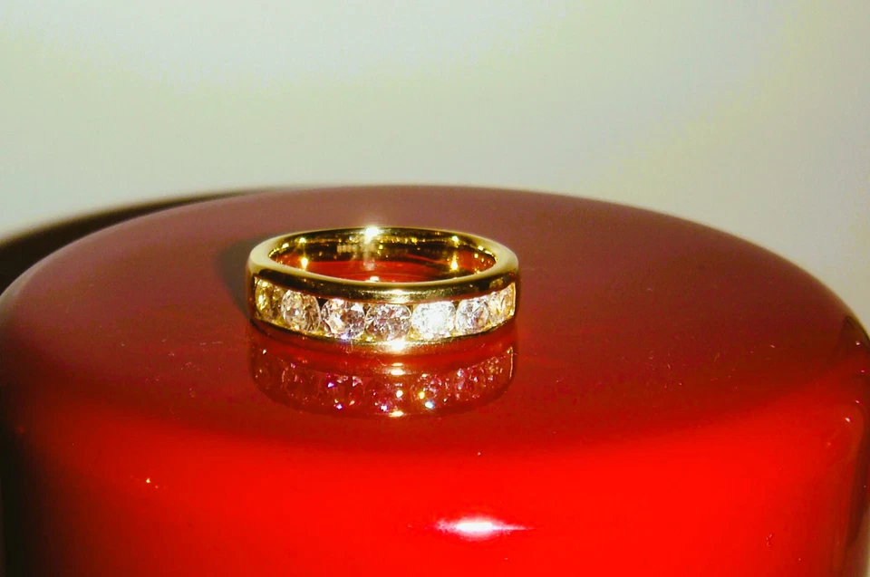 Bandring Ring 750 Gelbgold  1,08 ct. Diamanten Gr. 54  Neu