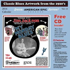 John Tefteller's Blues Images Calendar 2016 + FREE CD Vocalion Race Record Art 