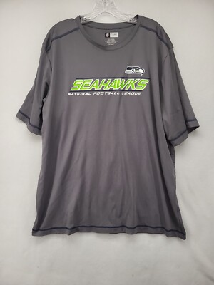 NFL TEAM APPAREL SEATTLE SEAHAWKS MEN'S SHIRT GRAY SIZE 2X-LARGE 2XL
