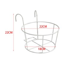 Balcony Hanging Basket Flower Rack Railing Fence Planter Shelf Plant Pot Stand