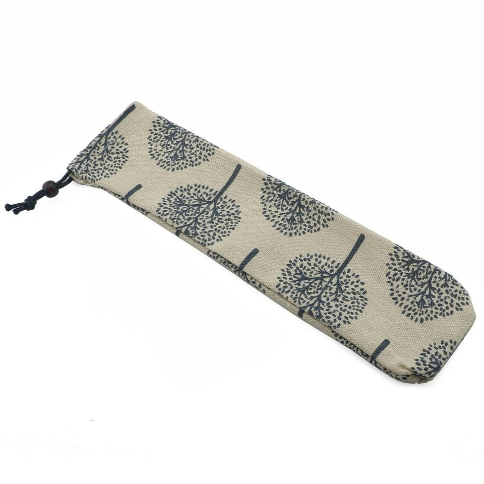 Bolsas de paja de metal de 1 pieza - Bolsa de almacenamiento de lino de paja reutilizable multicolor de 6 cm x 25 cm Foto 4 de 4