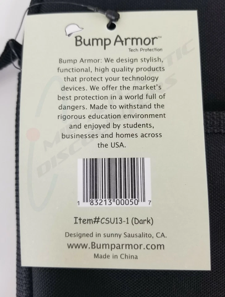 Bump Armor Tech-Pro 13" Black Slim Carry Sleeve Case w Handle For Tablets Laptop - Image 2 of 4
