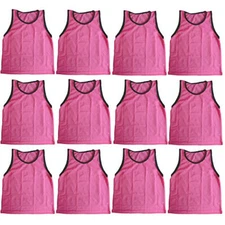 12 Scrimmage Training Pinnies Football ADULT Pink NEW!