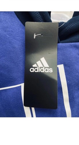 NEW Boy's Adidas Fleece Lined Blue Tech Hoodie Size Large 14 - 16 - Picture 6 of 7