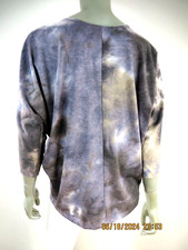 KIM CAMI SZ L Polye/Rayon/Spand Brown Tie Dye Thin Soft Sweatshirt Pullover