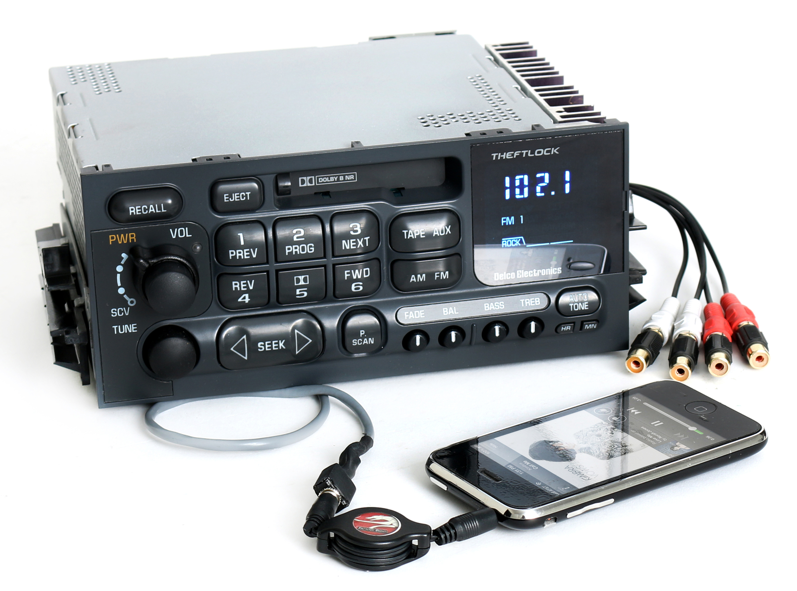 GMC Chevy Truck 1995-2002 AM FM Cassette Radio w Aux Input & RCA Output for Amp