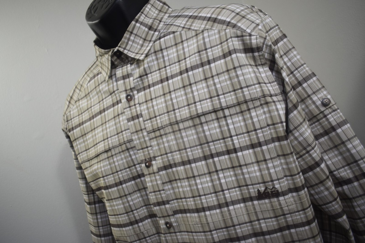 Chemise REI Homme Taille S – Plaid Coton Bio – Respirante Pour Randonnée Et Travail
