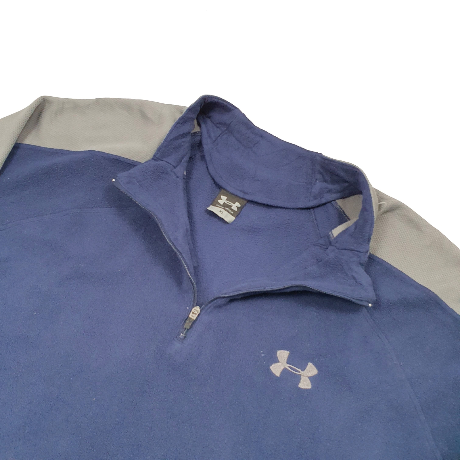 Mens UNDER ARMOUR Polyester 1/4 Quarter Zip Fleece Jumper XL image 2