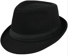 Kids Boys Fedoras Caps Short-Brim Trilby Hat Classic 20s Felt 4-8 Years