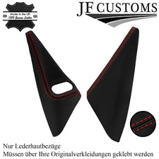 ROT NAHT LEDER 2X T?R SPIEGEL TRIM DECKEL F?R PORSCHE 911 987 997 04-13 JF2
