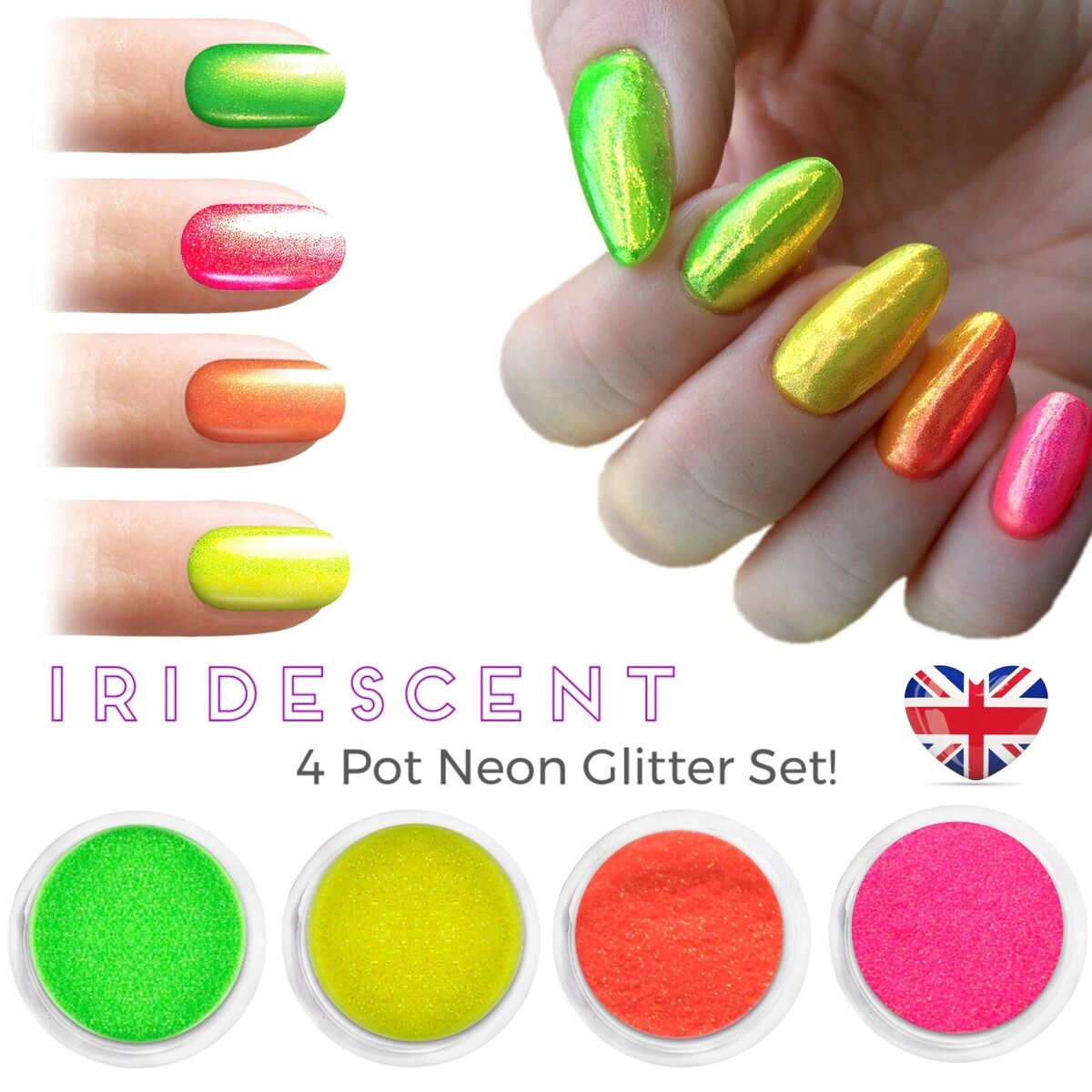 summer glitter nails