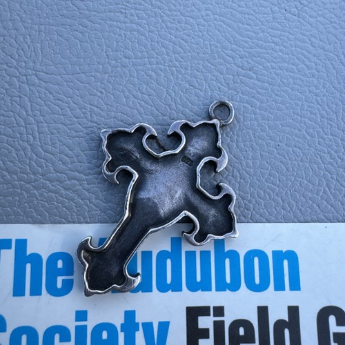 Vintage Sterling Silver Celtic Knot Cross Pendant Charm Irish For Necklace Rare - Picture 2 of 3