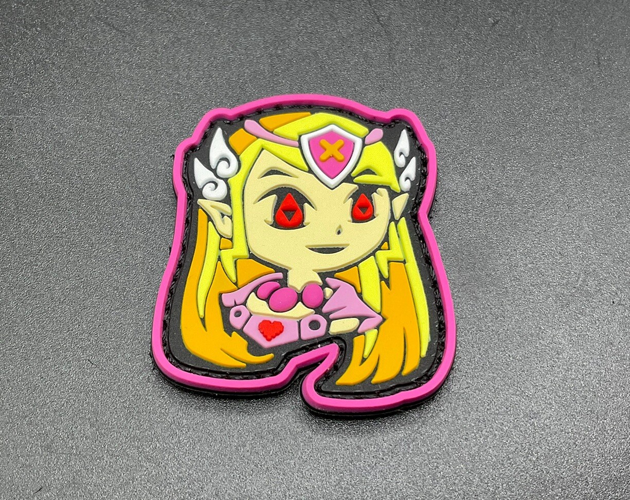 Castle x Grayscale Smashed Brothers Gear Princess Zelda EDC PVC Pouch Patch